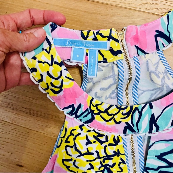 Draper James Pineapple Halter Dress sz 6 EUC - Picture 14 of 16